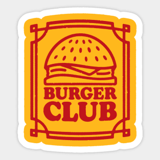 Burger Club Sticker